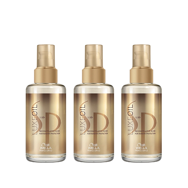 Pachet 3 x ulei reconstructiv pentru par deteriorat luxe oil 100ml