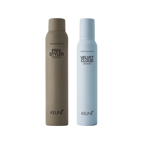 Pachet styling - spuma pentru volum style velvet cloud 200ml, fixativ freestyler 300ml