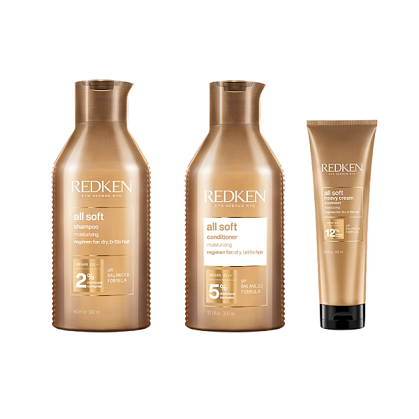 Pachet par uscat all soft - sampon 300ml, balsam 300ml, masca 250ml