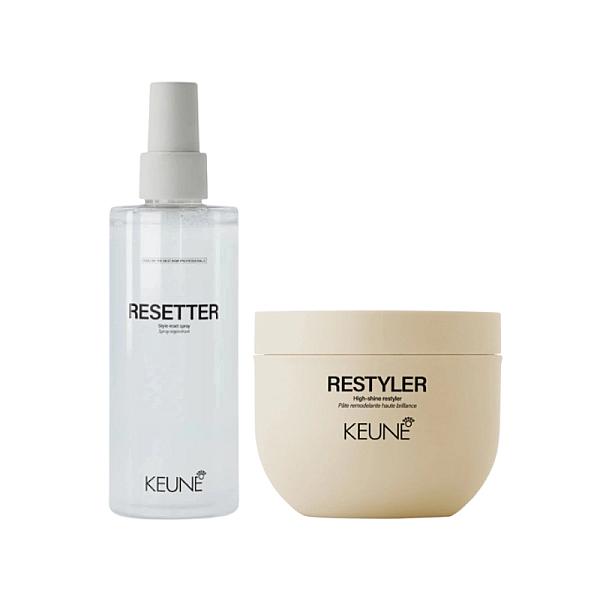 Pachet styling - spray de resetare resetter 200ml, ceara remodelatoare restyler 100ml